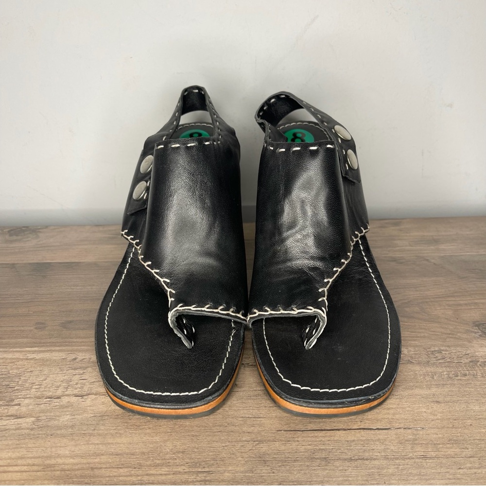Stylish women’s Free People Marlowe Black Leather Women's Sandals sz 39 8.5 - Picture 4 of 9